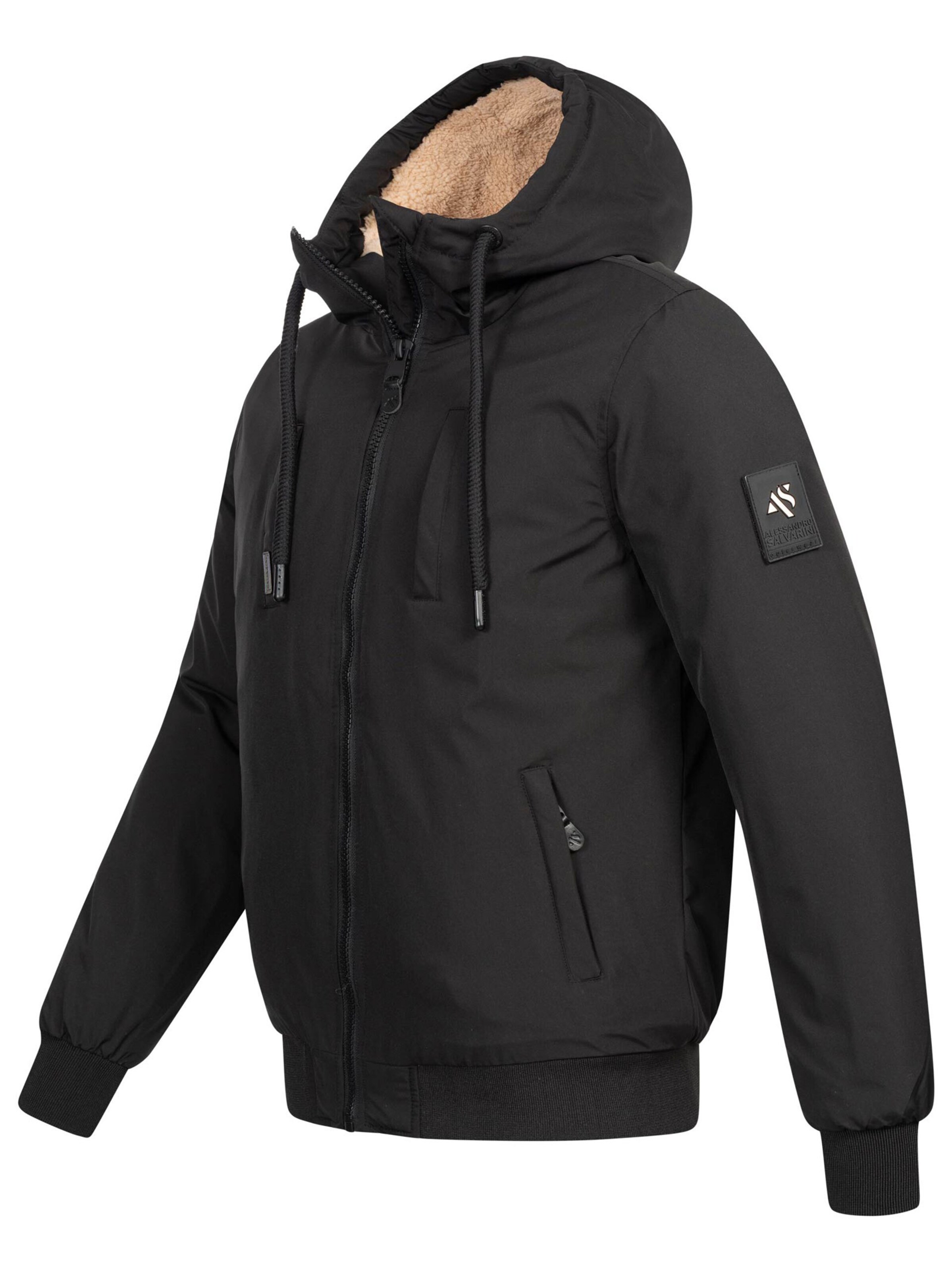 Alessandro Salvarini Winter Jacket in Black