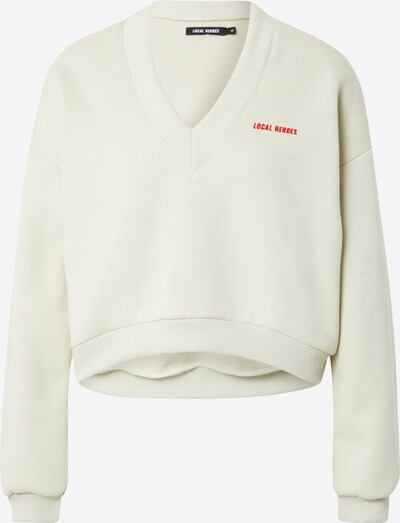 LOCAL HEROES Sweatshirt 'JOY' in beige / rot, Produktansicht