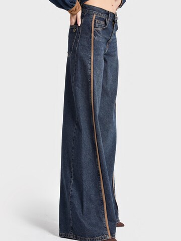 IT'S BASIC Wide leg Jeans 'Palazzo Mid Rise Jeans' in Blauw