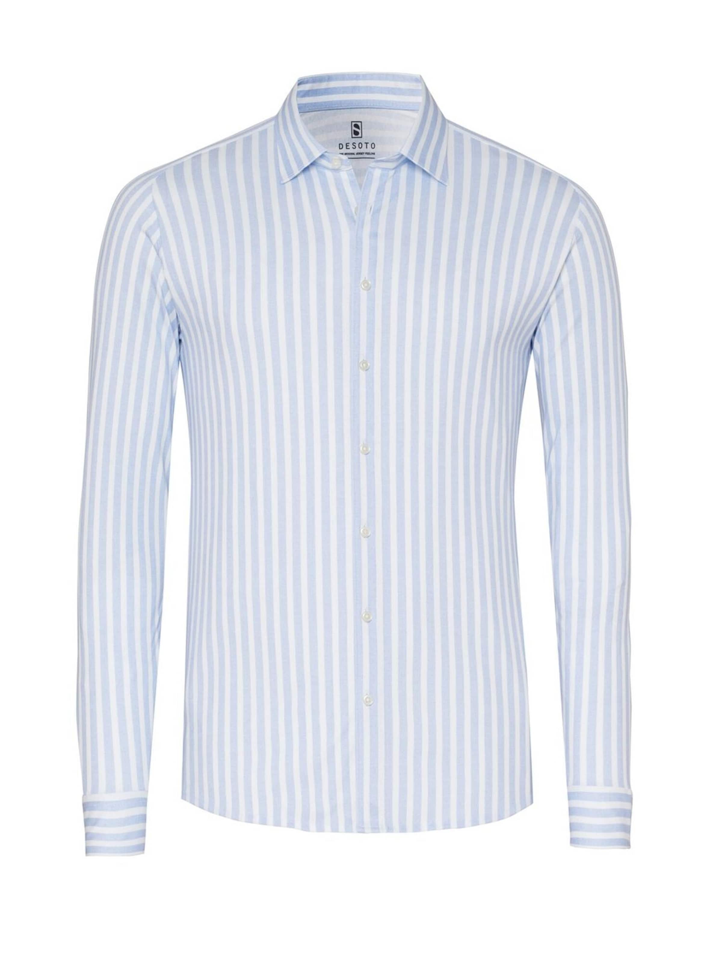 DESOTO Slim fit Button Up Shirt in Blue: front