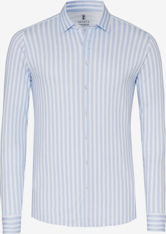 DESOTO Slim Fit Hemd Slim Fit bügelfrei in Blau: Vorderseite