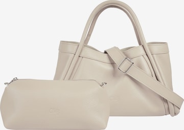 Cluty Handbag '2 IN 1' in Beige: front