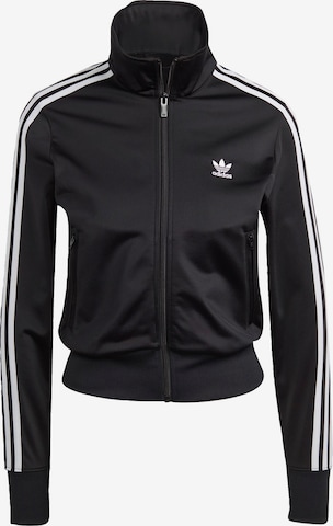 ADIDAS ORIGINALS Zip-Up Hoodie 'Adicolor Classics Firebird' in Black: front