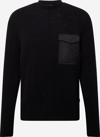 BOSS Sweater 'Kaltamo' in Black: front