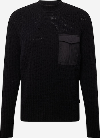 BOSS Orange Sweater 'Kaltamo' in Black: front