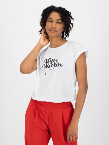 Alife and Kickin - Camiseta 'EnidAK' en blanco: frente