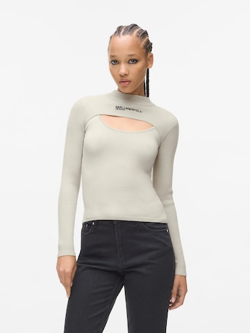 KARL LAGERFELD JEANS Sweter w kolorze biały: przód