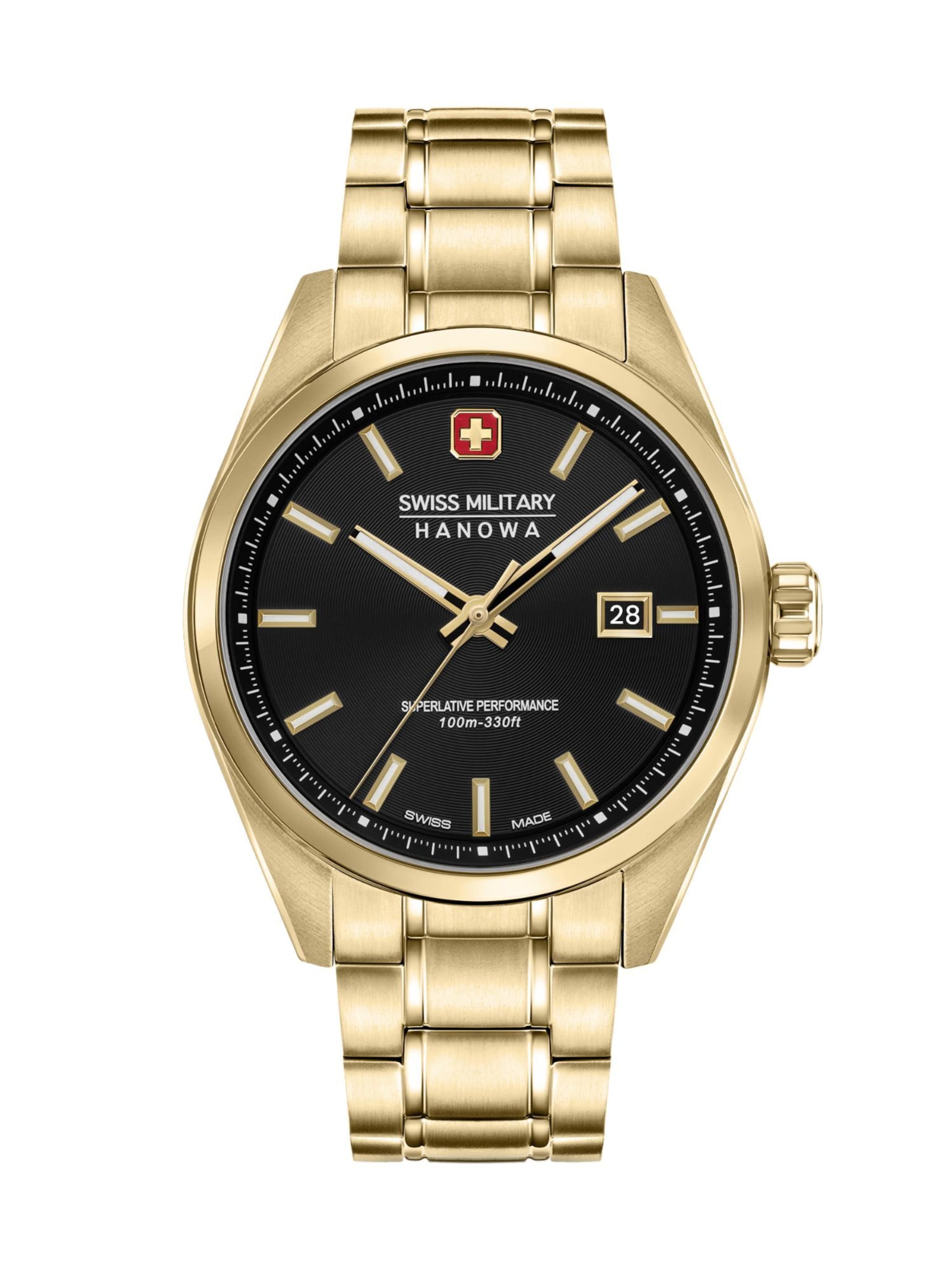 SWISS MILITARY HANOWA Uhr 'Pioneer' in Gold: Vorderseite