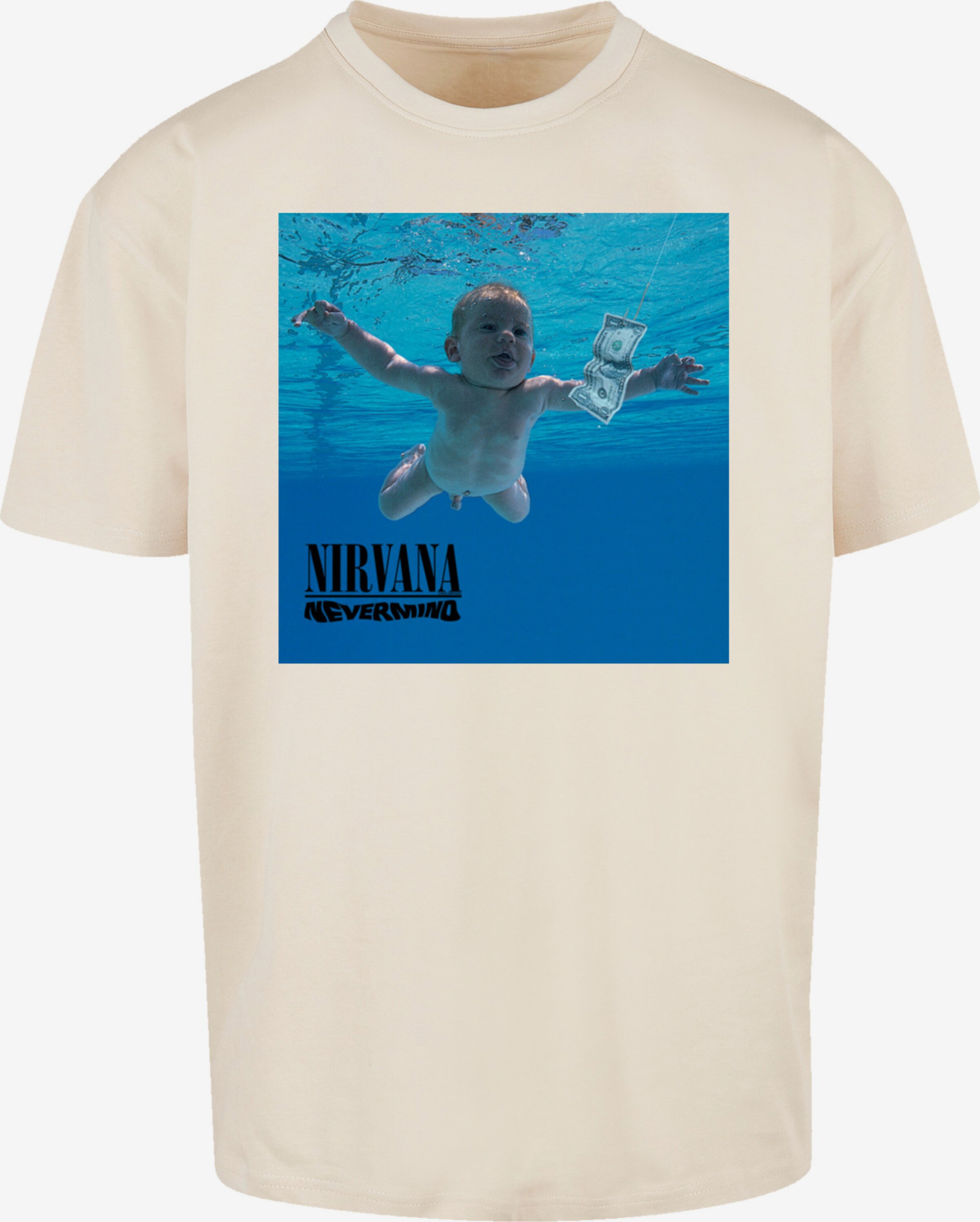 F4NT4STIC Shirt 'Nirvana Rock Band Nevermind Album' in Sand | ABOUT YOU