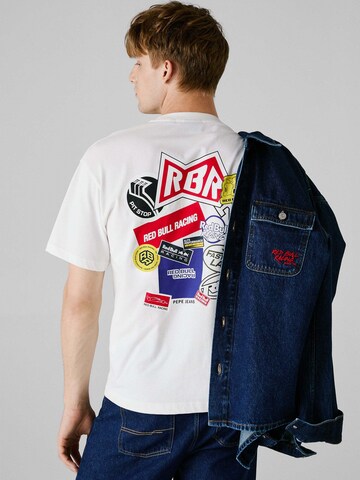 T-Shirt Red Bull Racing x Pepe Jeans en blanc