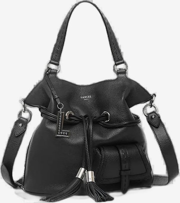 LancelVrećasta torba 'Lancel Sac Seau M 1Er Flirt Noir/Argent' - crna boja: prednji dio