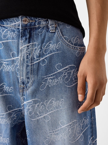 Loosefit Jeans de la Bershka pe albastru