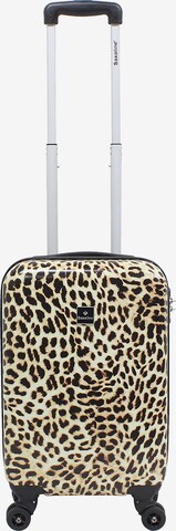 Saxoline Suitcase 'Leopard' in Yellow: front