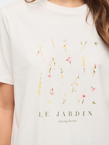 Tricou 'VISYBIL GARDEN' de la VILA pe alb