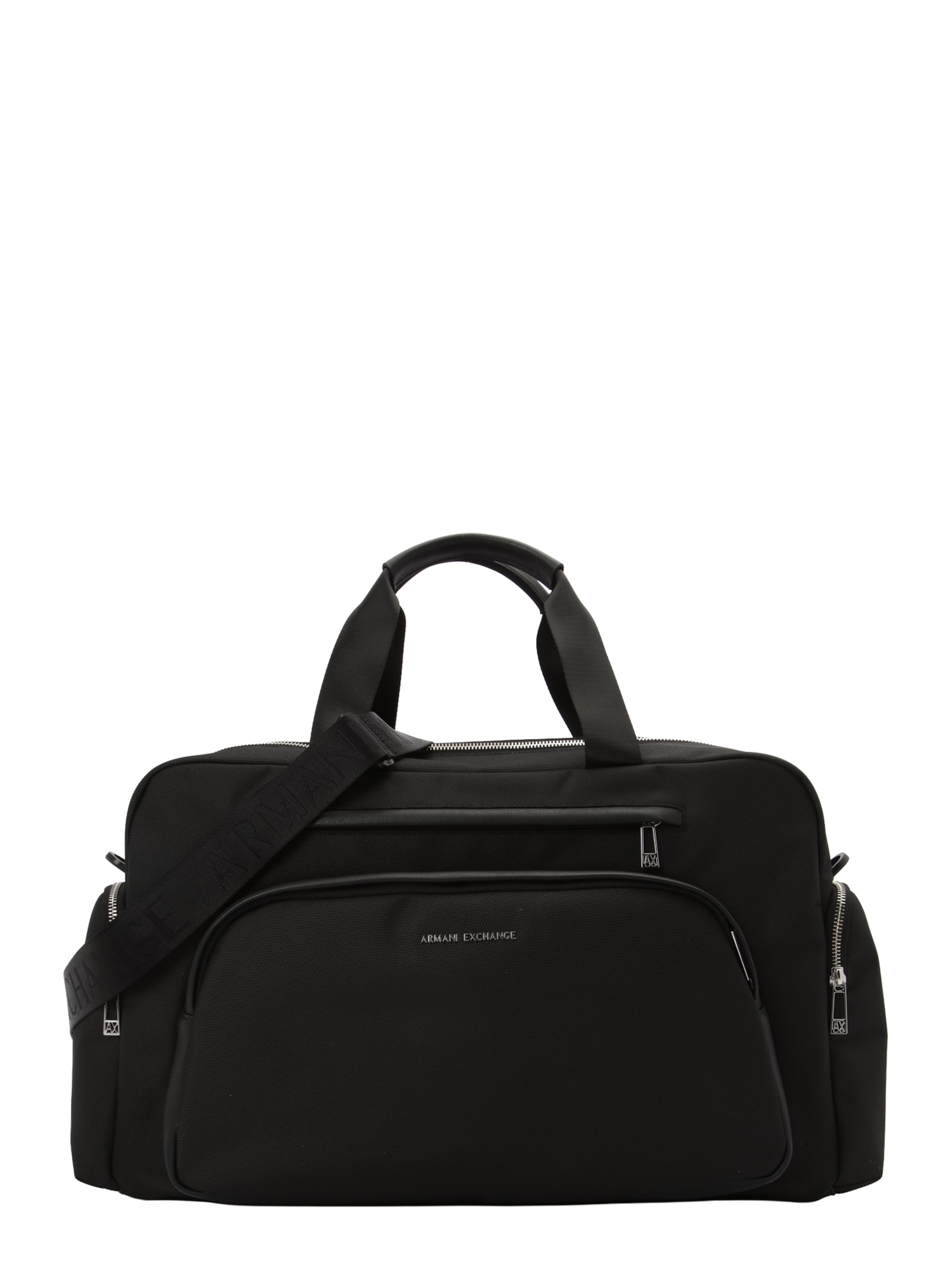 ARMANI EXCHANGE Torba podróżna 'SINGAPORE' w kolorze czarny: przód