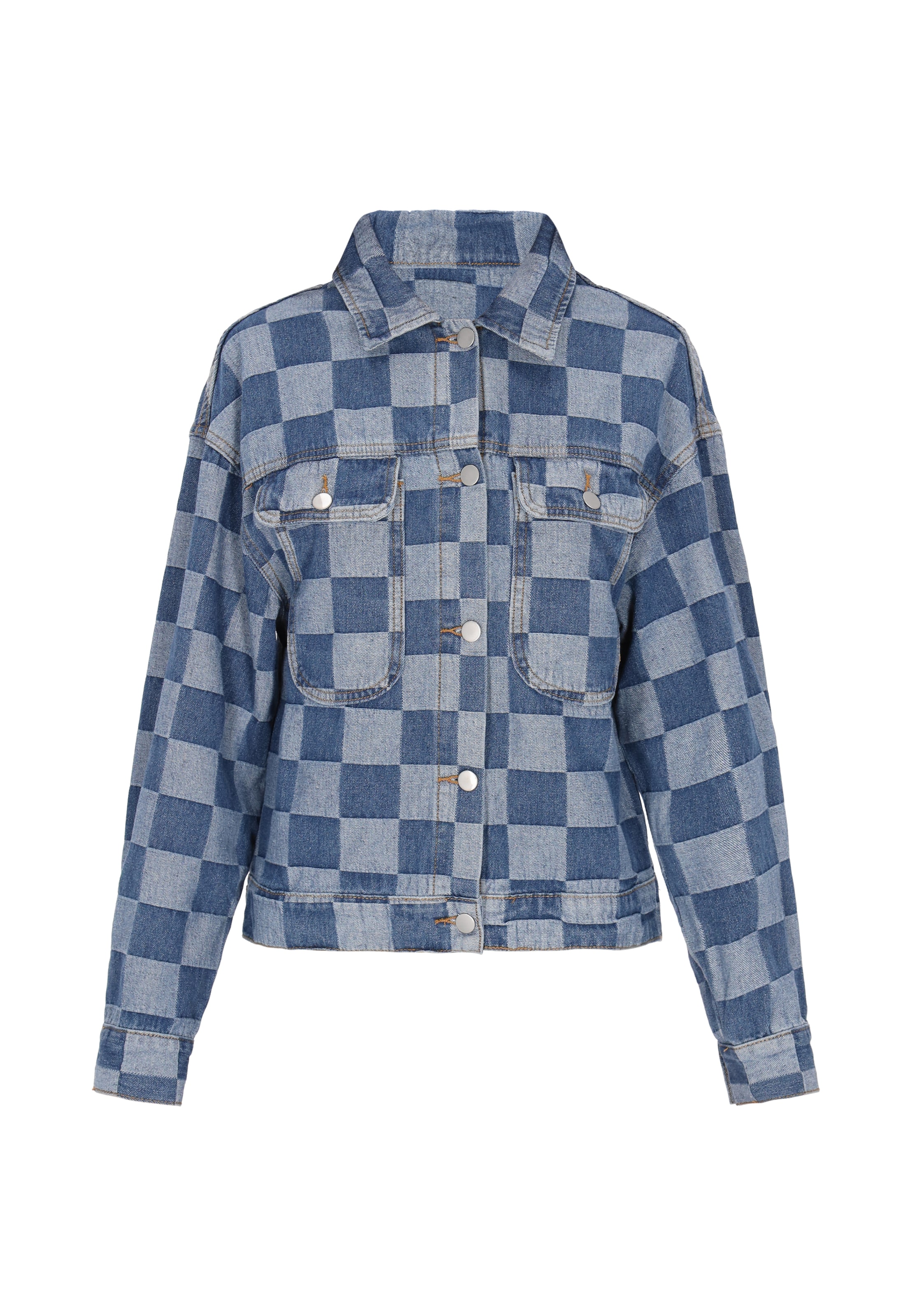 nelice Přechodná bunda – modrá: přední strana