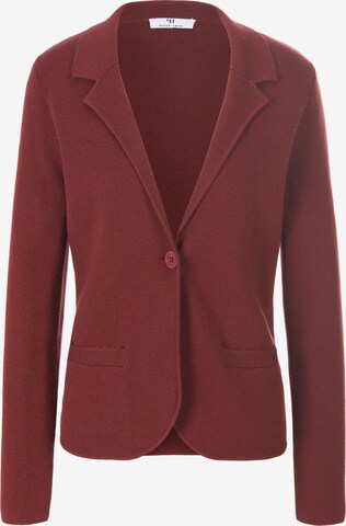 Peter Hahn Knit Cardigan in Red: front