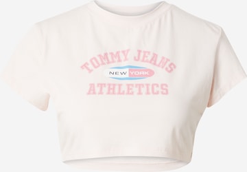 Tommy Jeans Тениска в розово: отпред