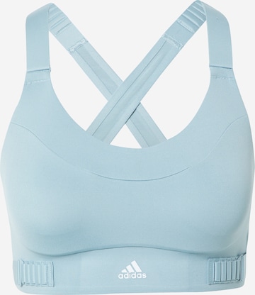 ADIDAS SPORTSWEAR Bustier Sport bh in Blauw: voorkant