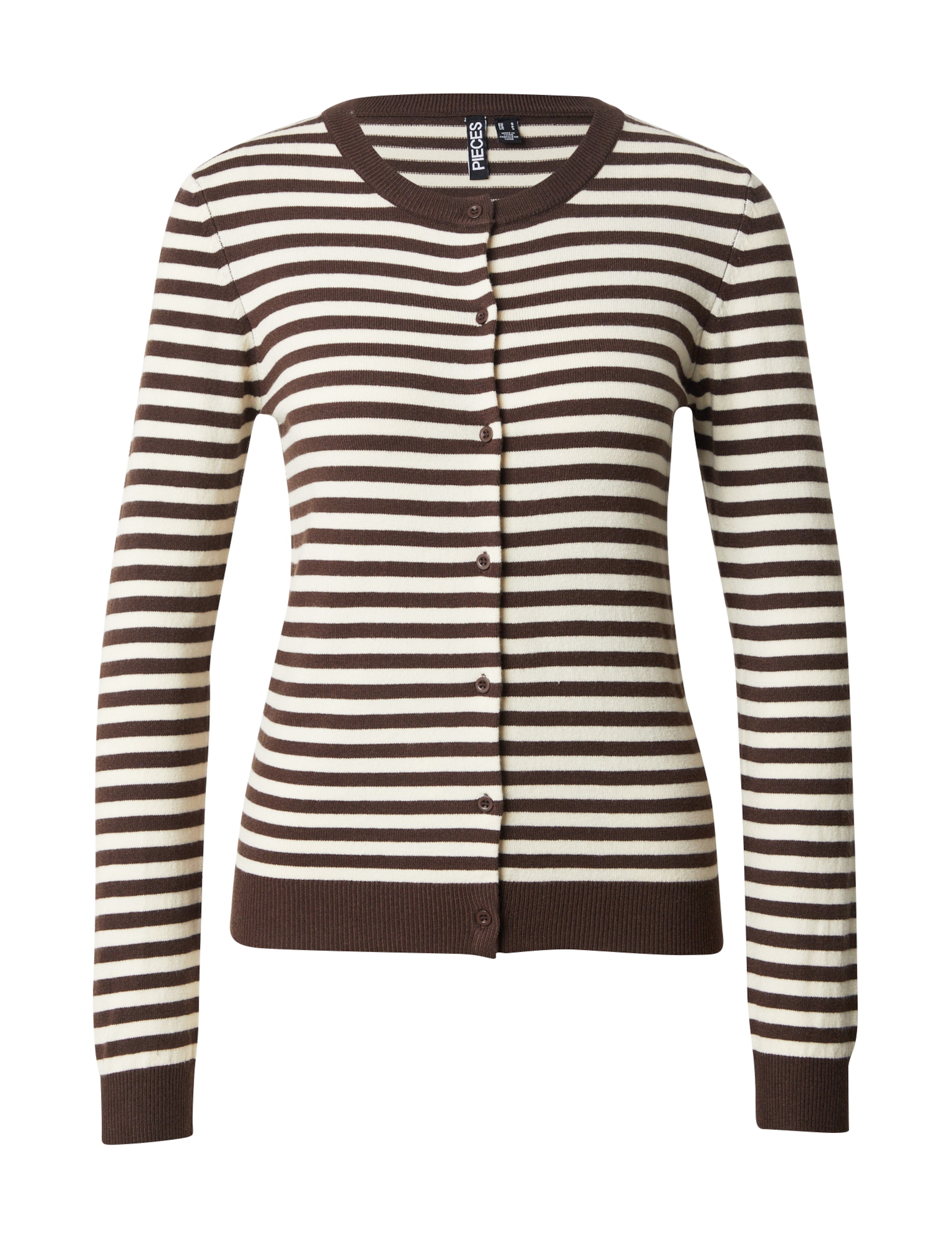 PIECES Вязаная кофта 'PCNora' в Коричневый: спереди