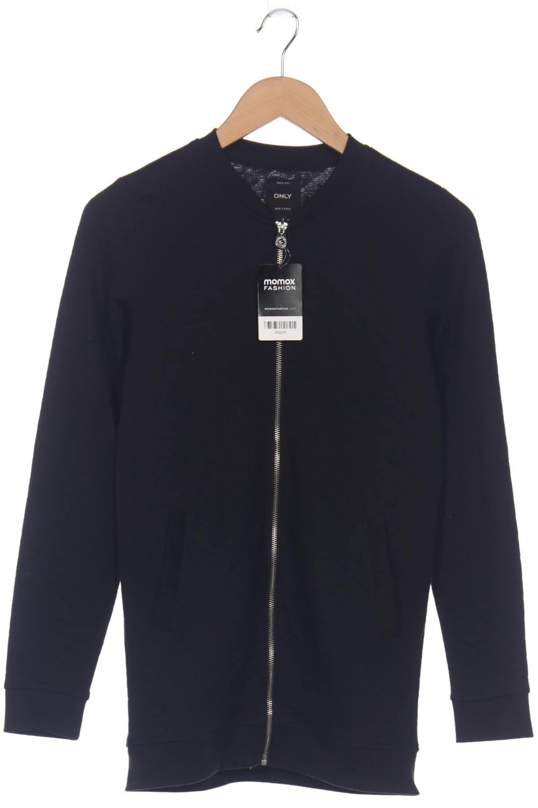 ONLY Sweatshirt & Zip-Up Hoodie in S in Black: front