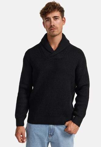 INDICODE JEANS Sweater 'Brockly' in Black: front