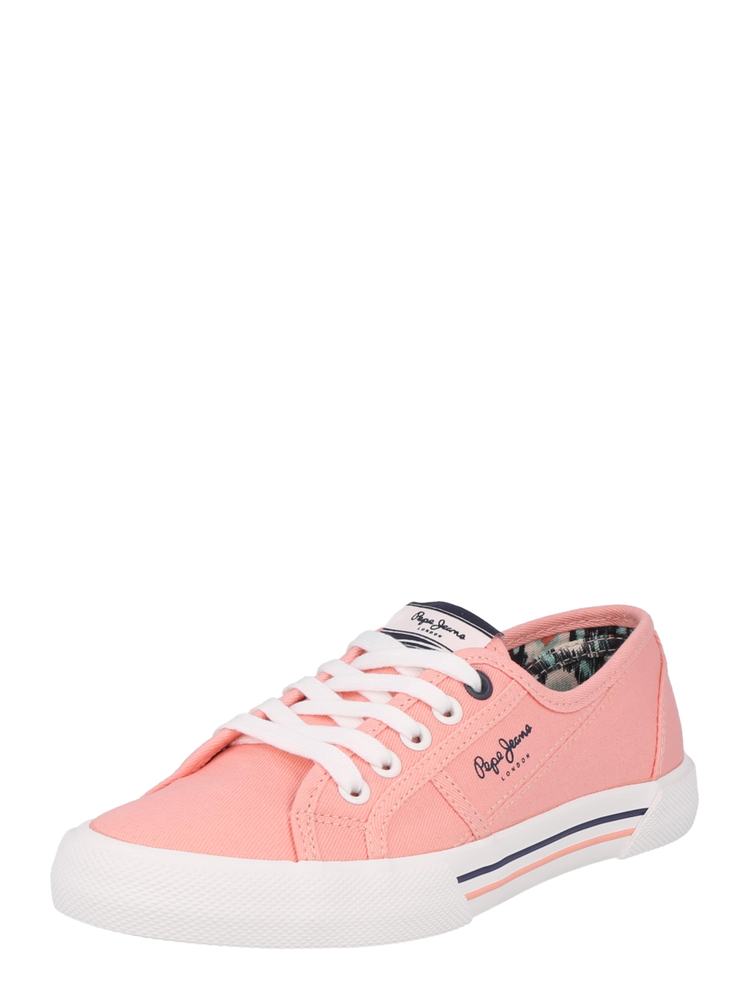 Zapatillas Deportivas Blancas Con Plataforma Y Detalles Azul Marino Pepe  Jeans | Querol