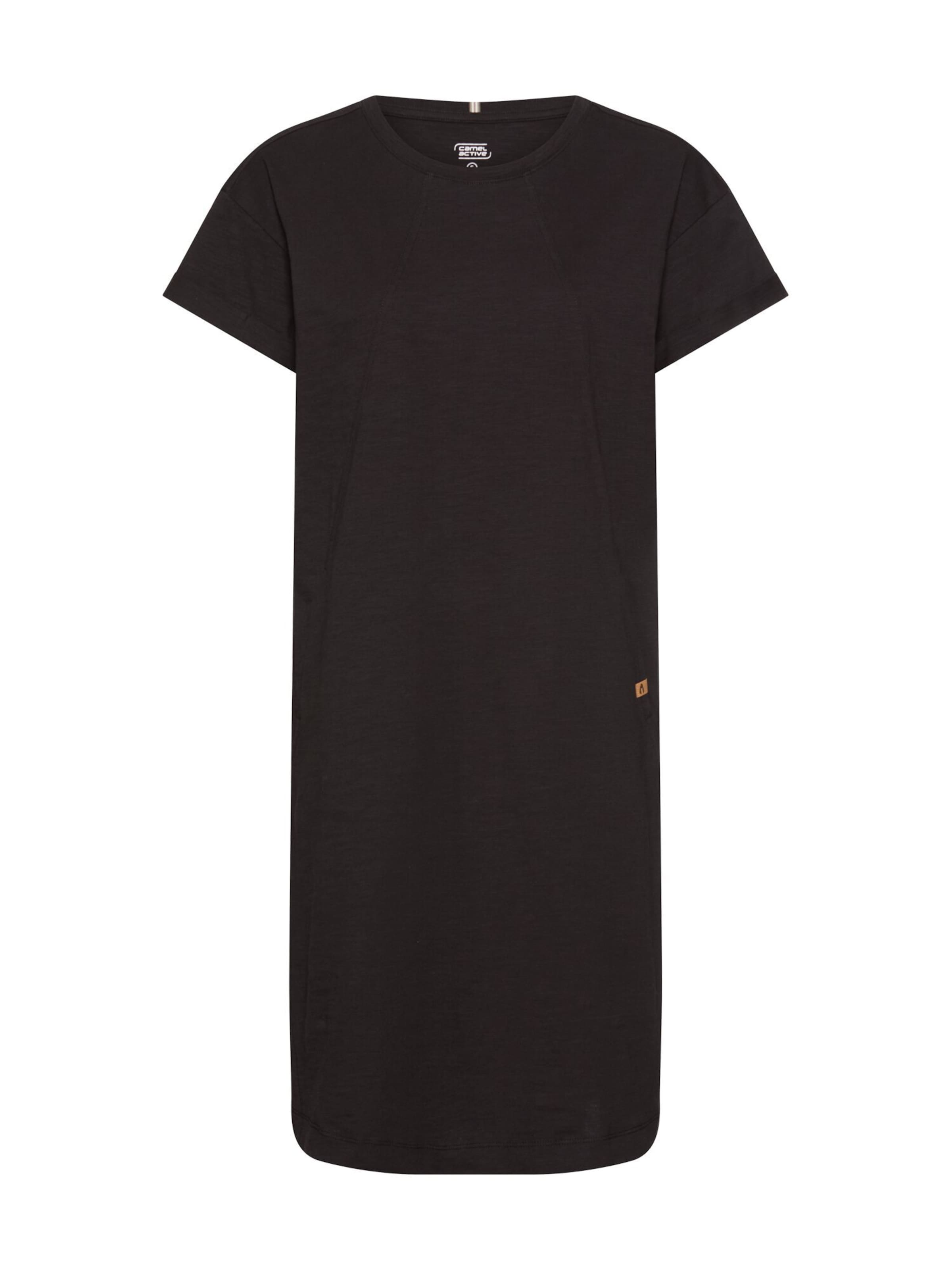 CAMEL ACTIVE Kleid aus reiner Baumwolle in Schwarz: Vorderseite
