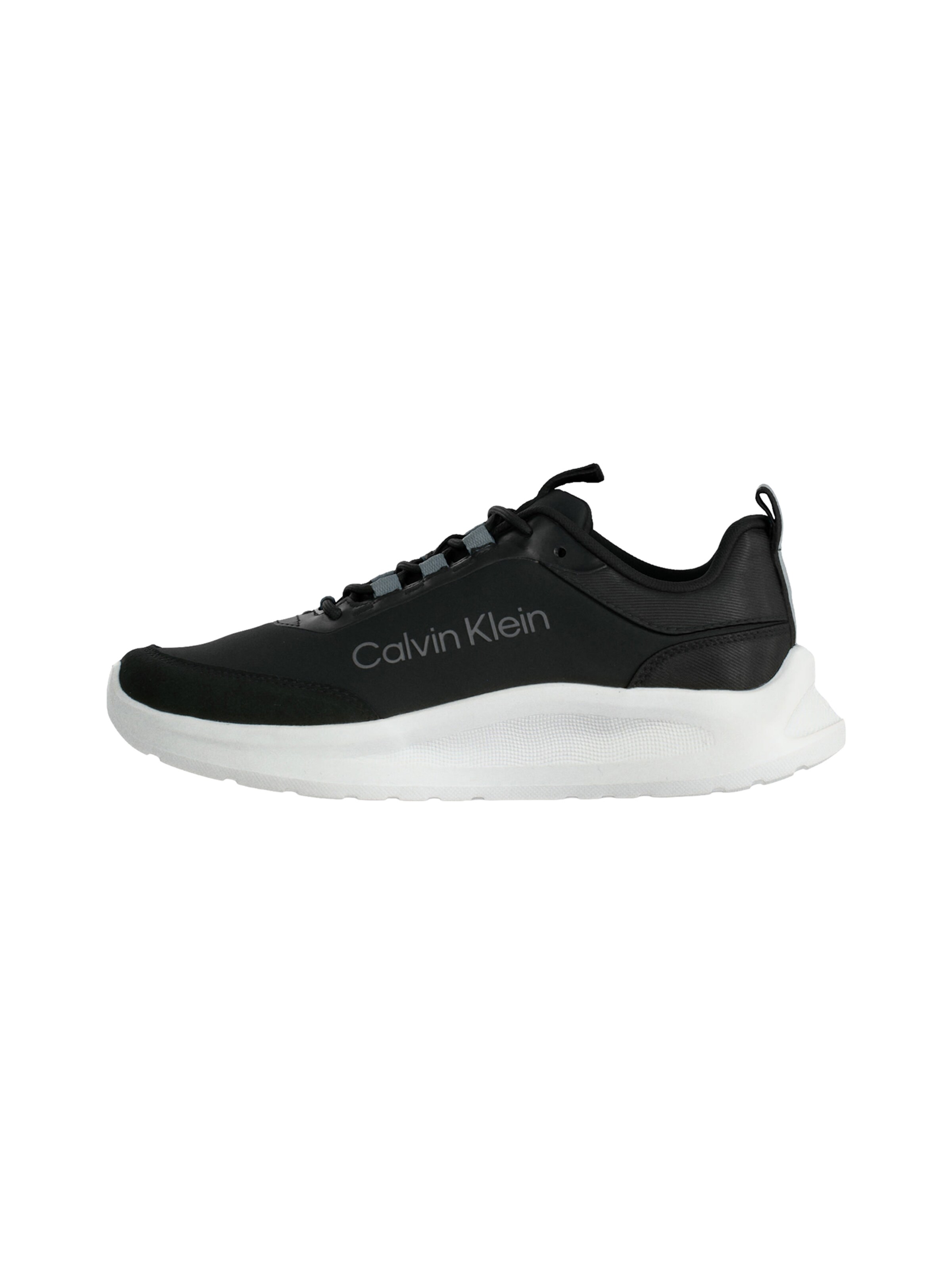 Baskets basses 'Lightweight Runner' Calvin Klein en noir : devant