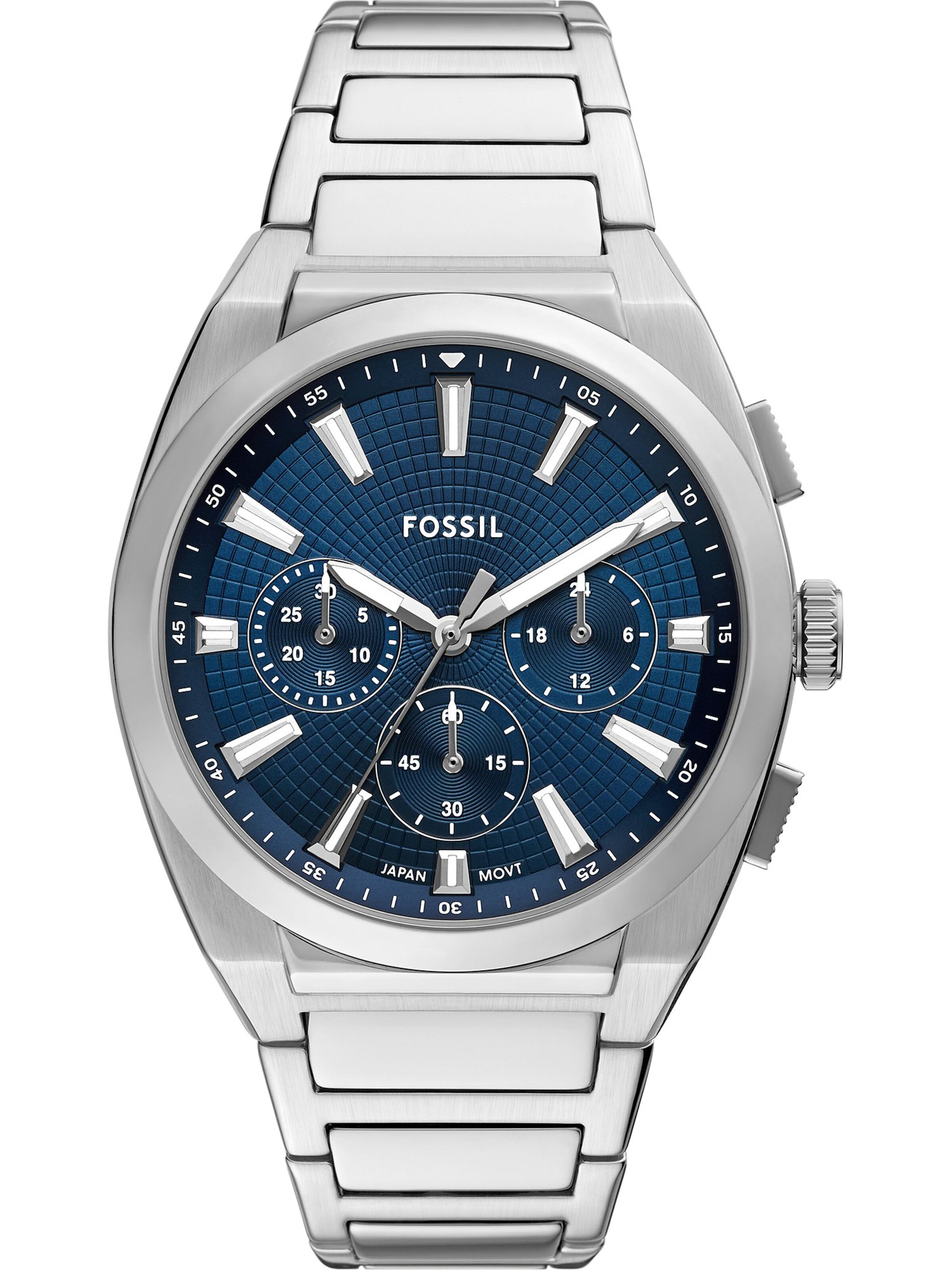 FOSSIL Uhr in marine / silber, Produktansicht