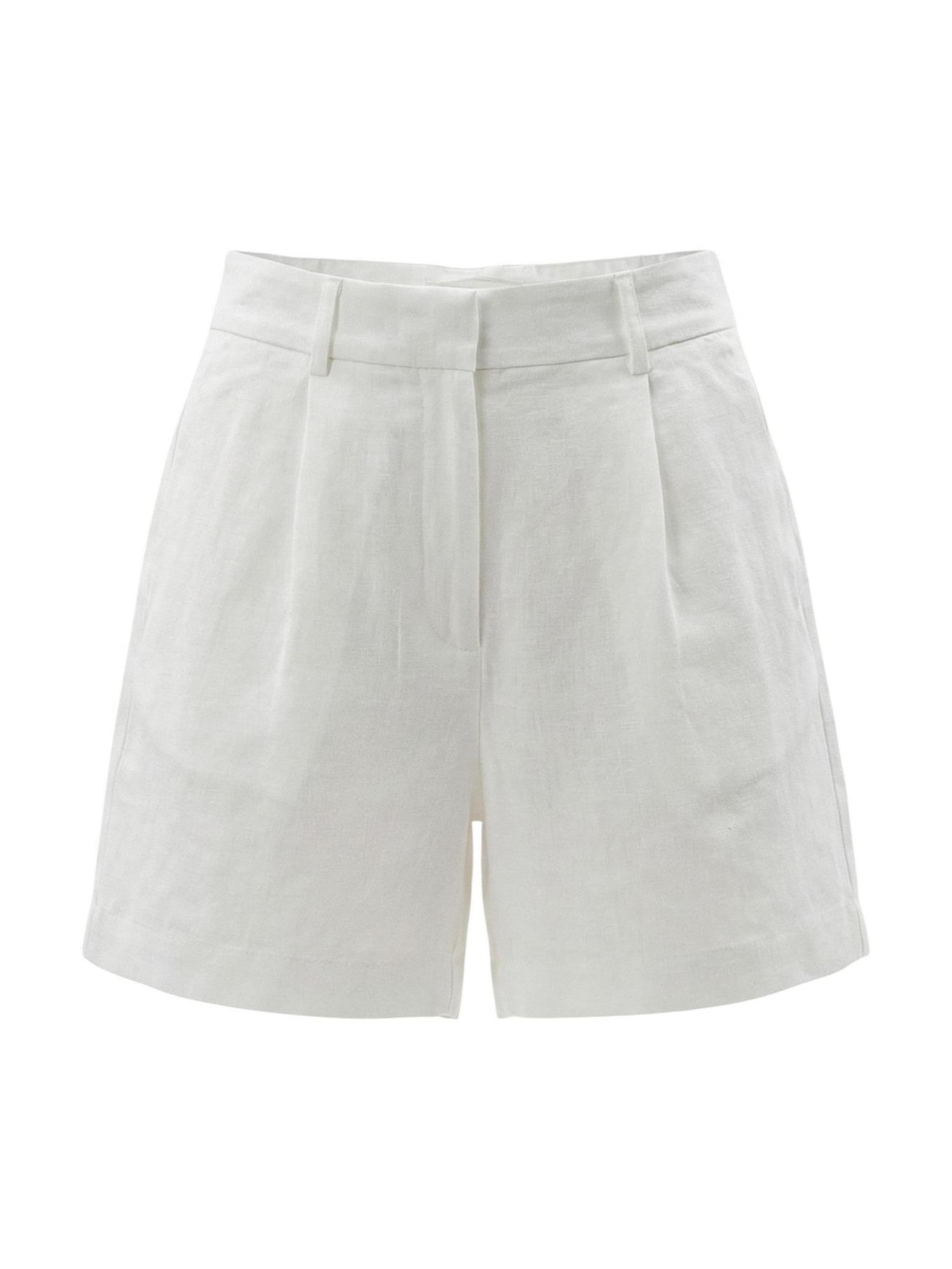 regular Pantaloni 'Onlita Hw Linen Look Shorts Tlr 15370279' di ONLY in bianco: frontale