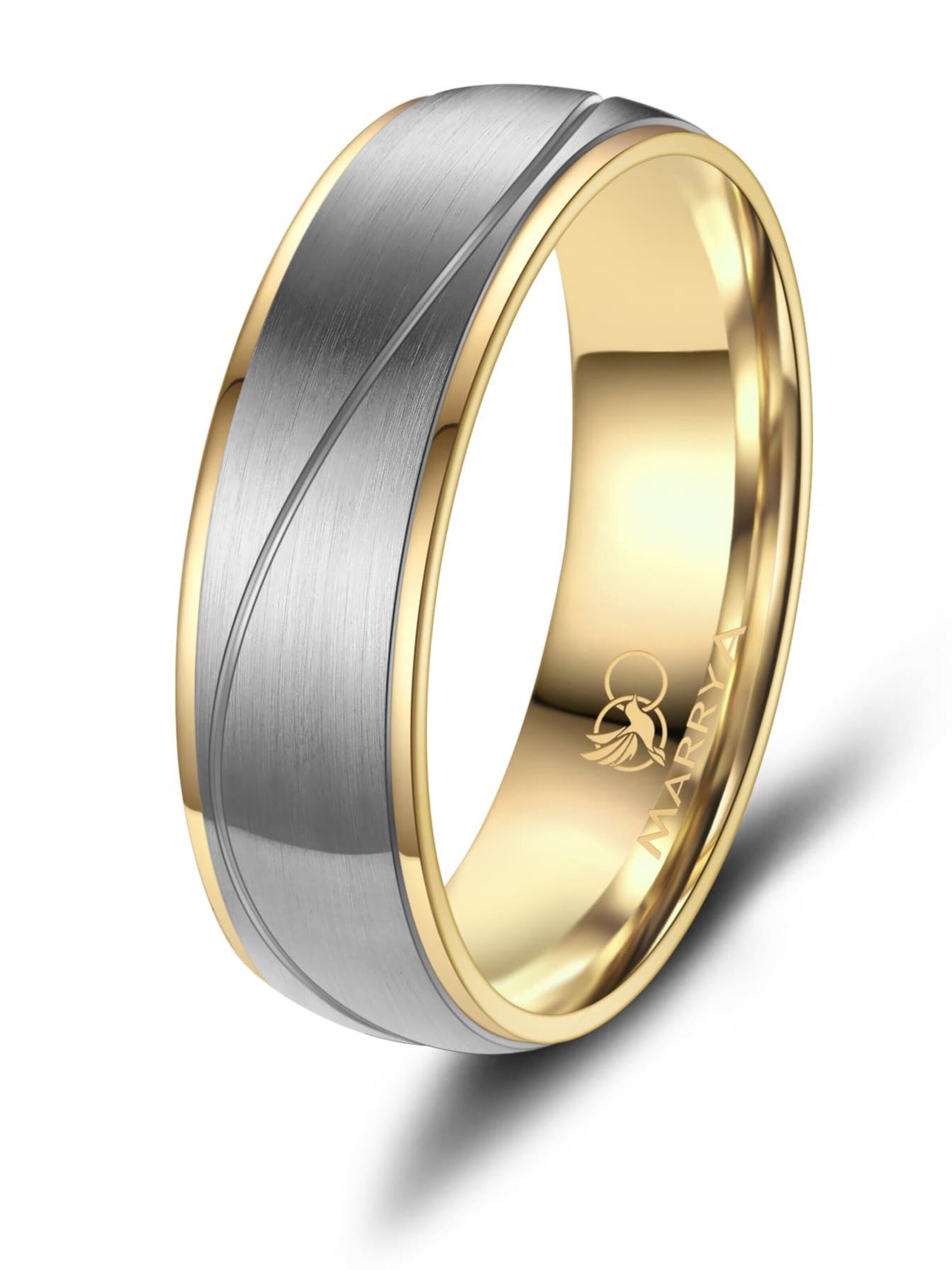 MARRYA Ring 'MARRYA TI-05 Ehering aus Titan' in Yellow