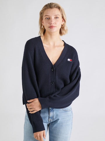 Tommy Jeans Pletena jopa 'ESSENTIAL' | modra barva: sprednja stran