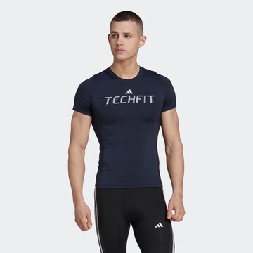 T-Shirt fonctionnel ADIDAS PERFORMANCE en bleu : devant