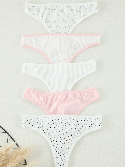 Trendyol String in rosa / schwarz / weiß, Produktansicht