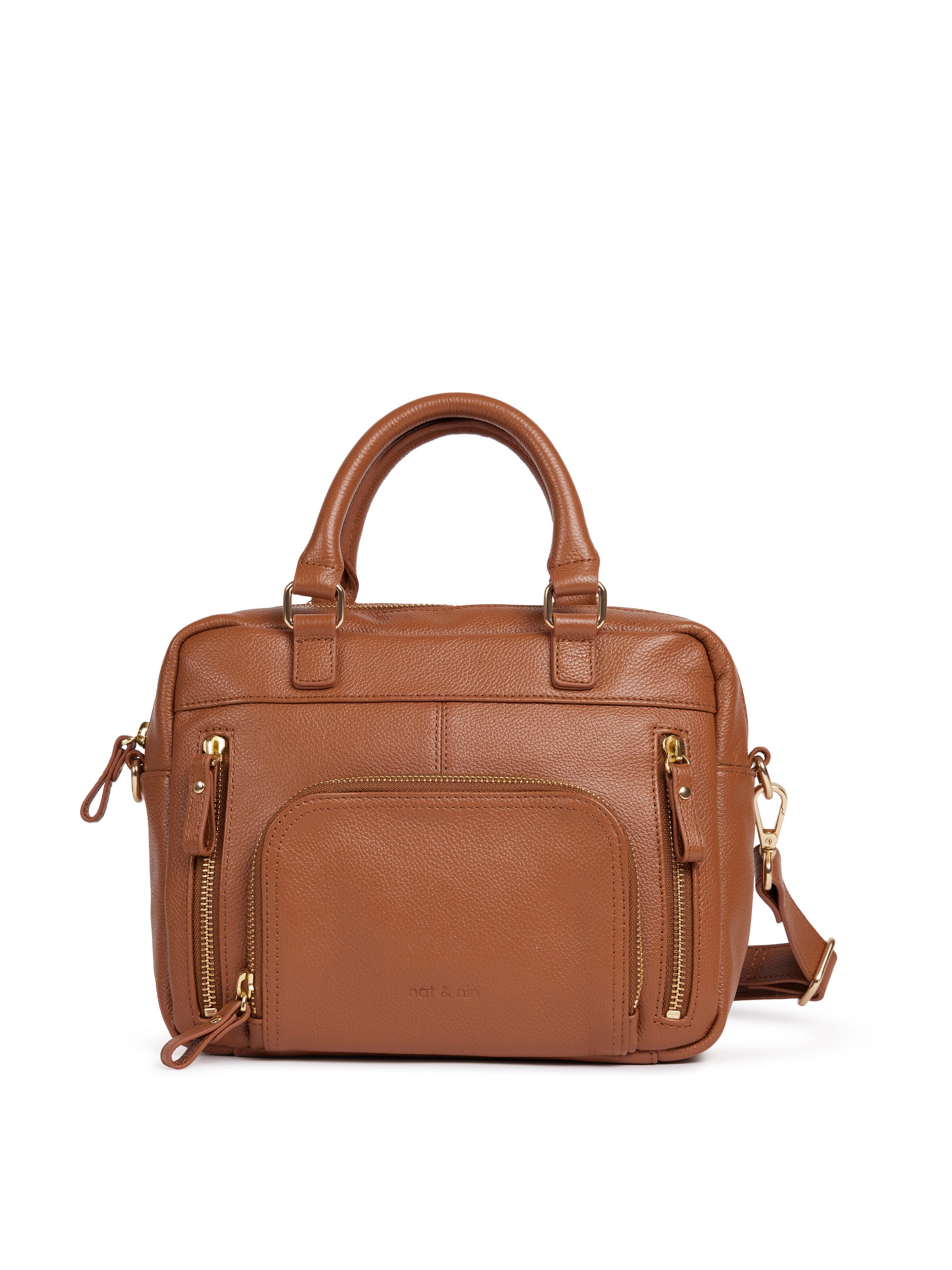 Nat&Nin Kabelka 'Mini Macy ' – hnědá: přední strana