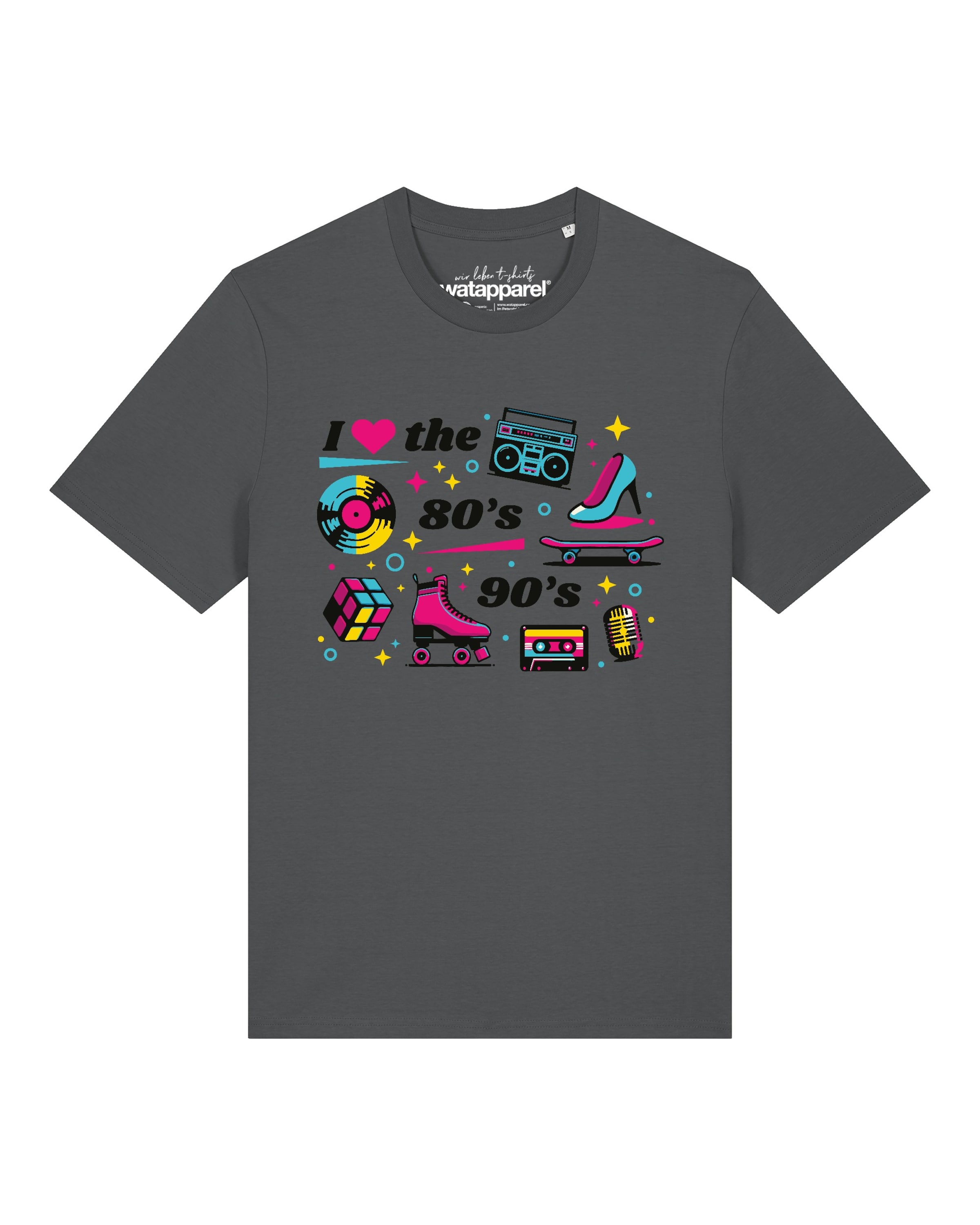 T-Shirt '80s Love' Watapparel en gris : devant