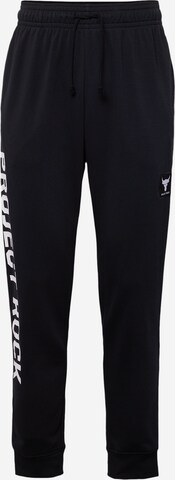 UNDER ARMOUR Tapered Sportbroek in Zwart: voorkant