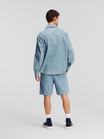 Karl Lagerfeld Regular fit Overhemd in Blauw