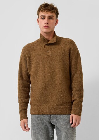 Pull-over QS en marron : devant