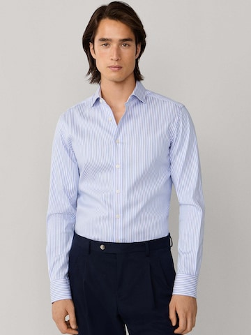 Hackett London Regular fit Button Up Shirt 'Double Face Bengal' in Blue: front