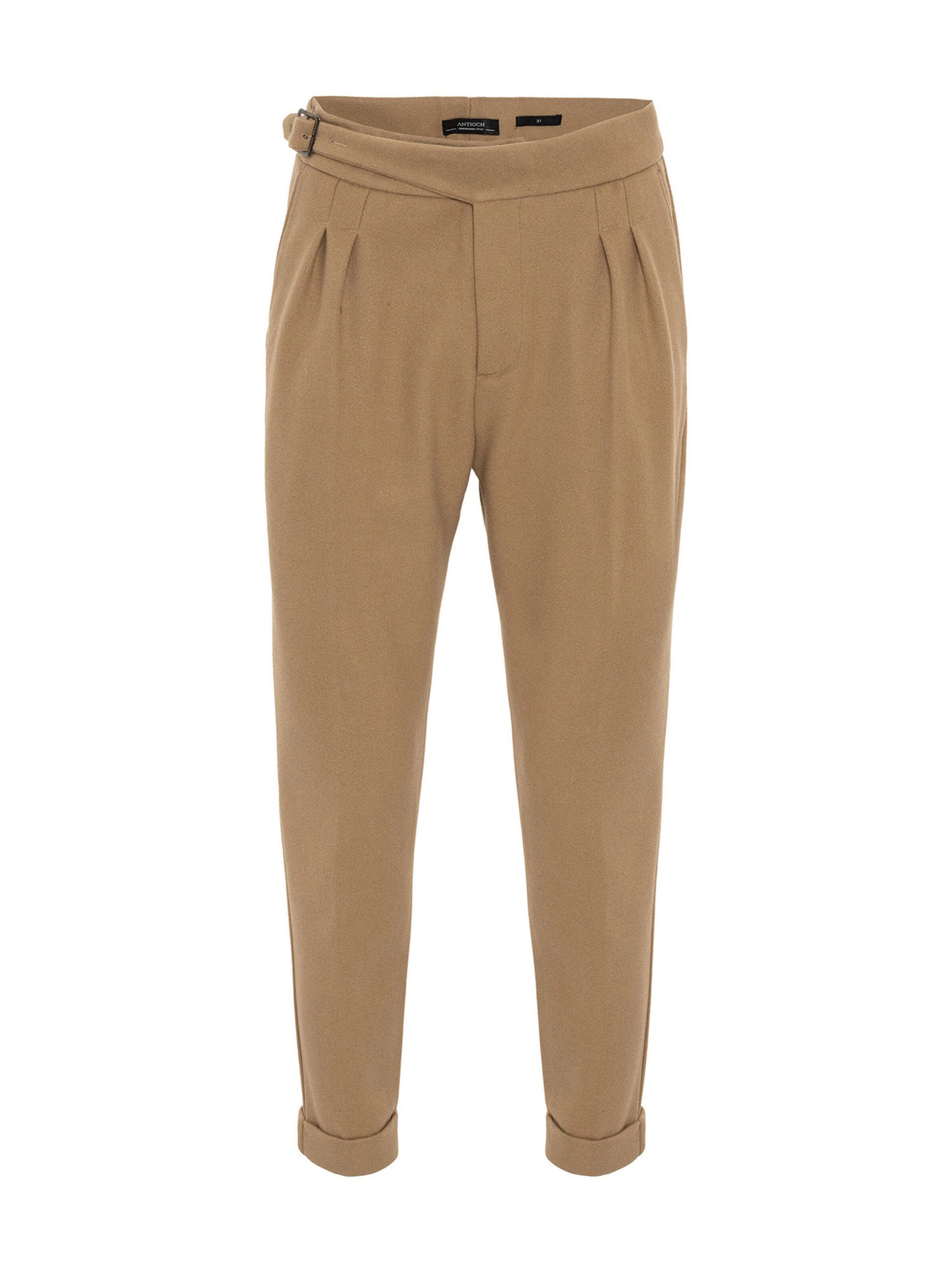 Regular Pantalon à pince Antioch en beige : devant