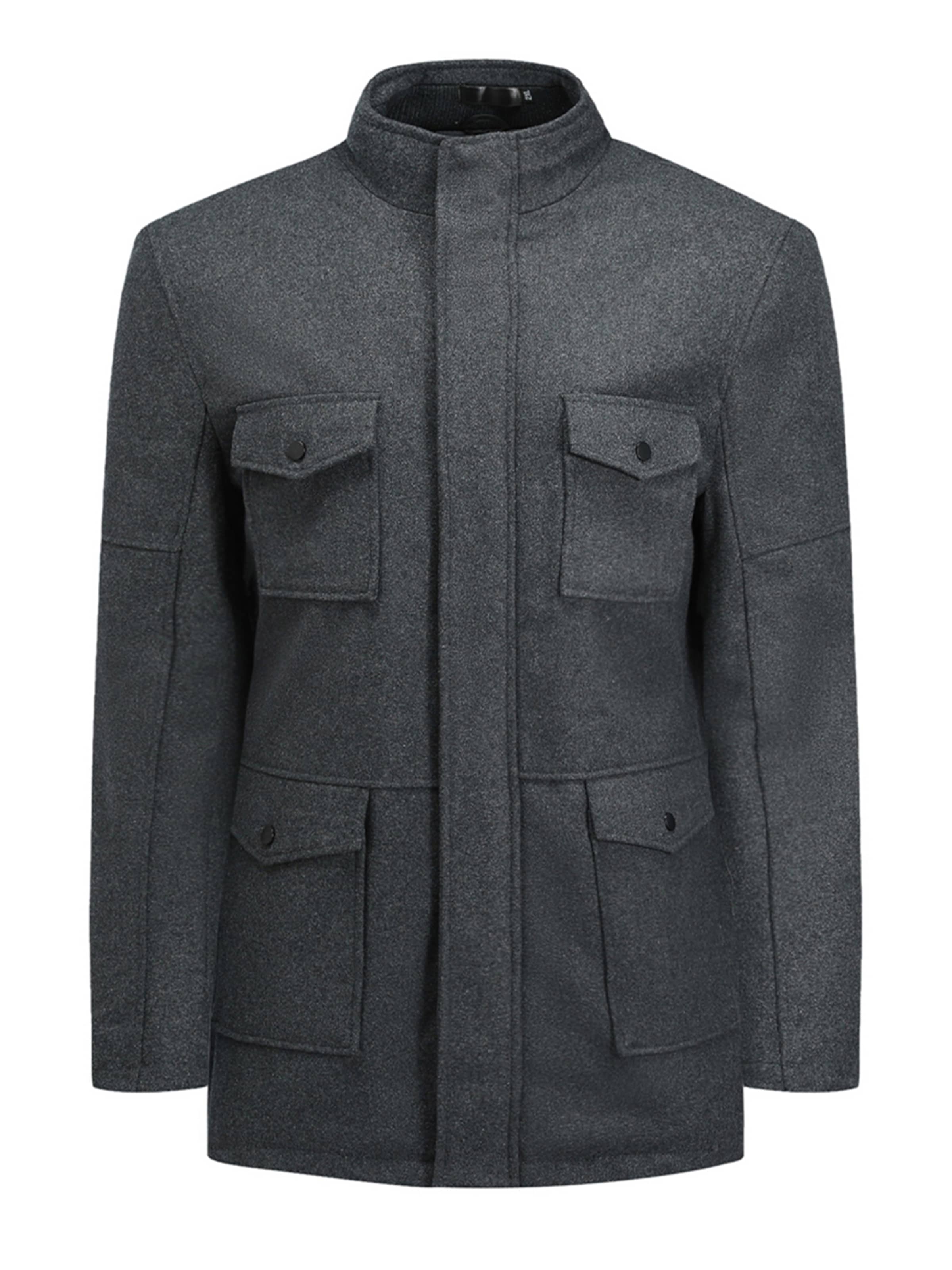 Youthup Winter Coat in Grey: front
