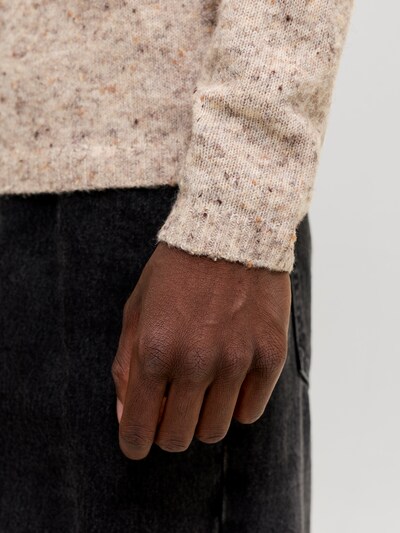 JACK & JONES Pull-over 'JJENIEL' en S en beige chiné, Vue avec produit