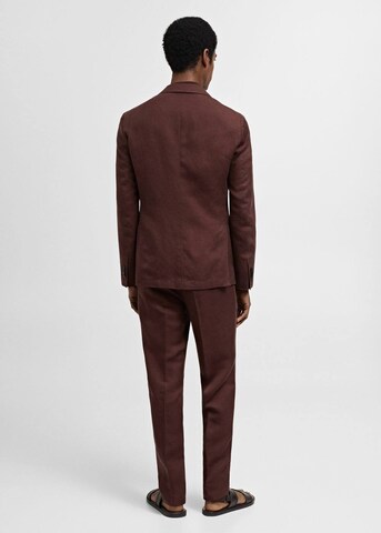 MANGO MAN Regular fit Suit Jacket 'Salerno' in Brown
