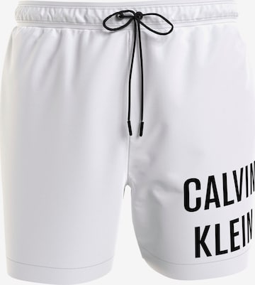 Calvin Klein Swimwear Board Shorts in White: front