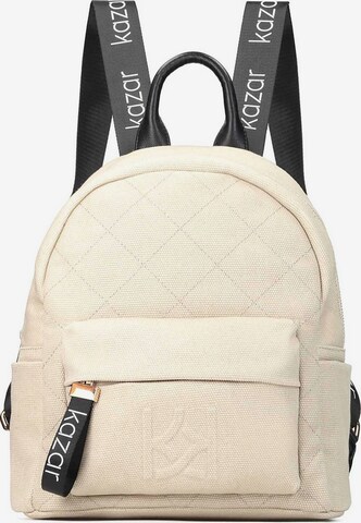 Kazar Backpack in Beige: front