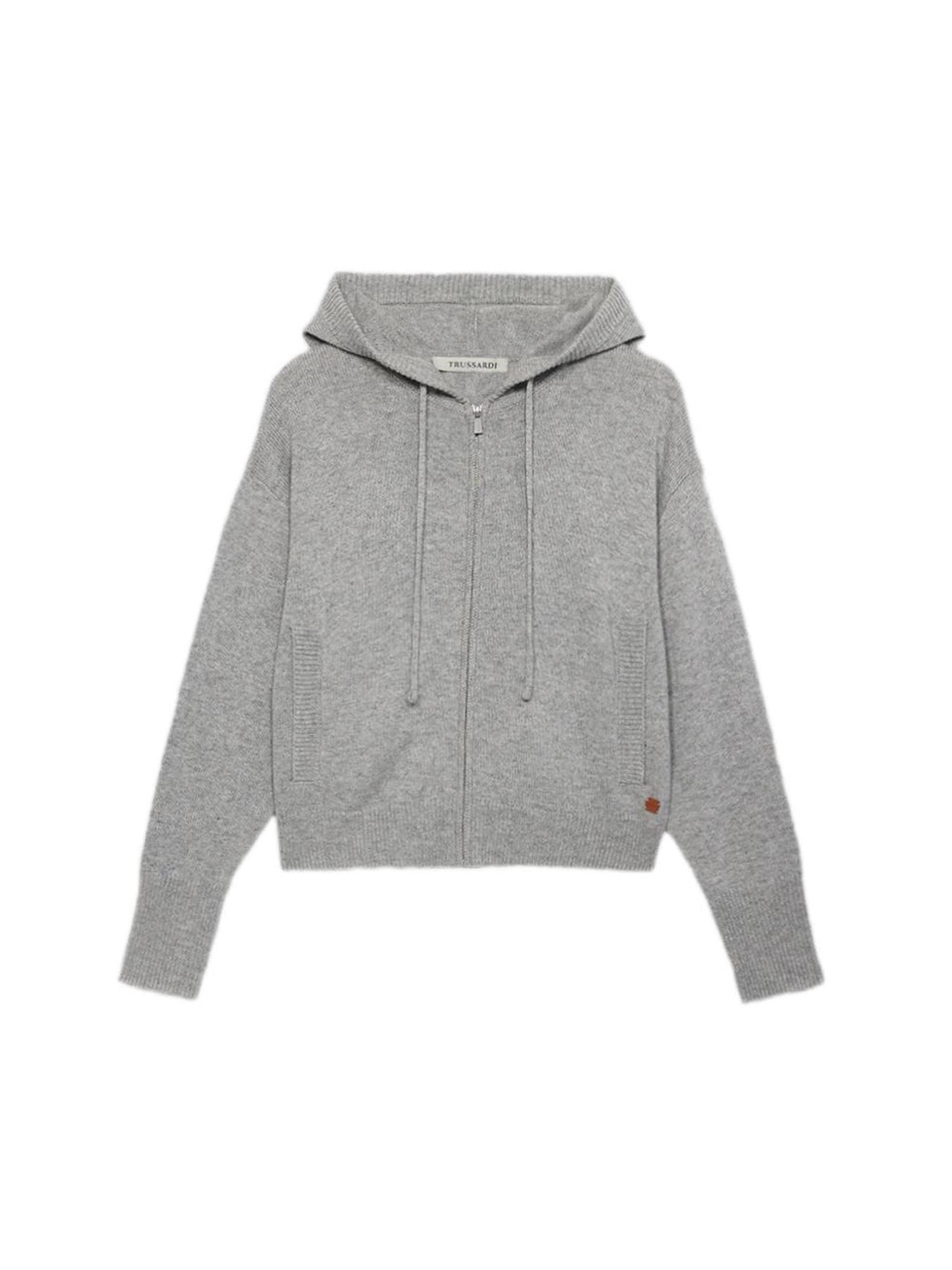 Trussardi Gebreid vest in Grijs: voorkant