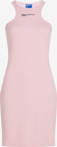 rožinė KARL LAGERFELD JEANS Kokteilinė suknelė ' Geripptes Racerback-Kleid ': priekis