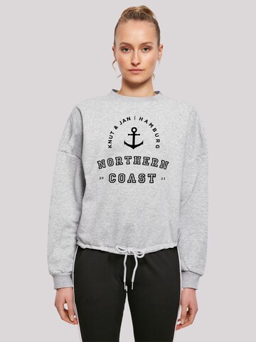 F4NT4STIC Sweatshirt 'Northern Coast' in Grau: Vorderseite